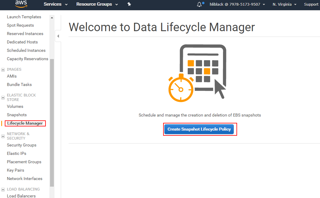 Snapshot lifecycle policy